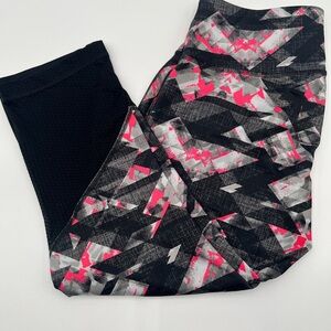 Fila Women’s Leggings - Black and Pink Geometric
